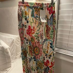 Zara floral maxi skirt